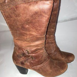 brown knee high boots